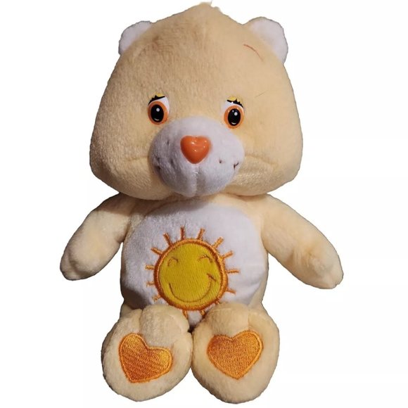 2002 Funshine Bear Care Bear 7.5" Plush Stuffed Animal by Play Along - Picture 1 of 2